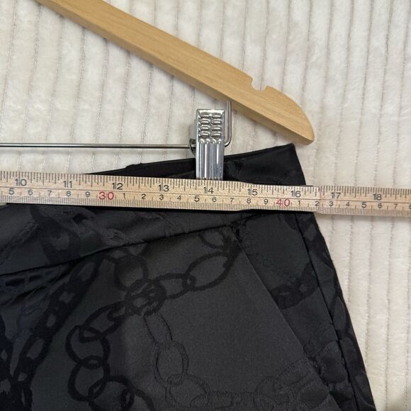 L'AGENCE Rebel Black Chain Jacquard Straight Crop Pants Size 10 - Picture 4 of 12